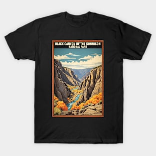 Black Canyon of the Gunnison Colorado National Park USA Vintage Travel Retro Tourism T-Shirt